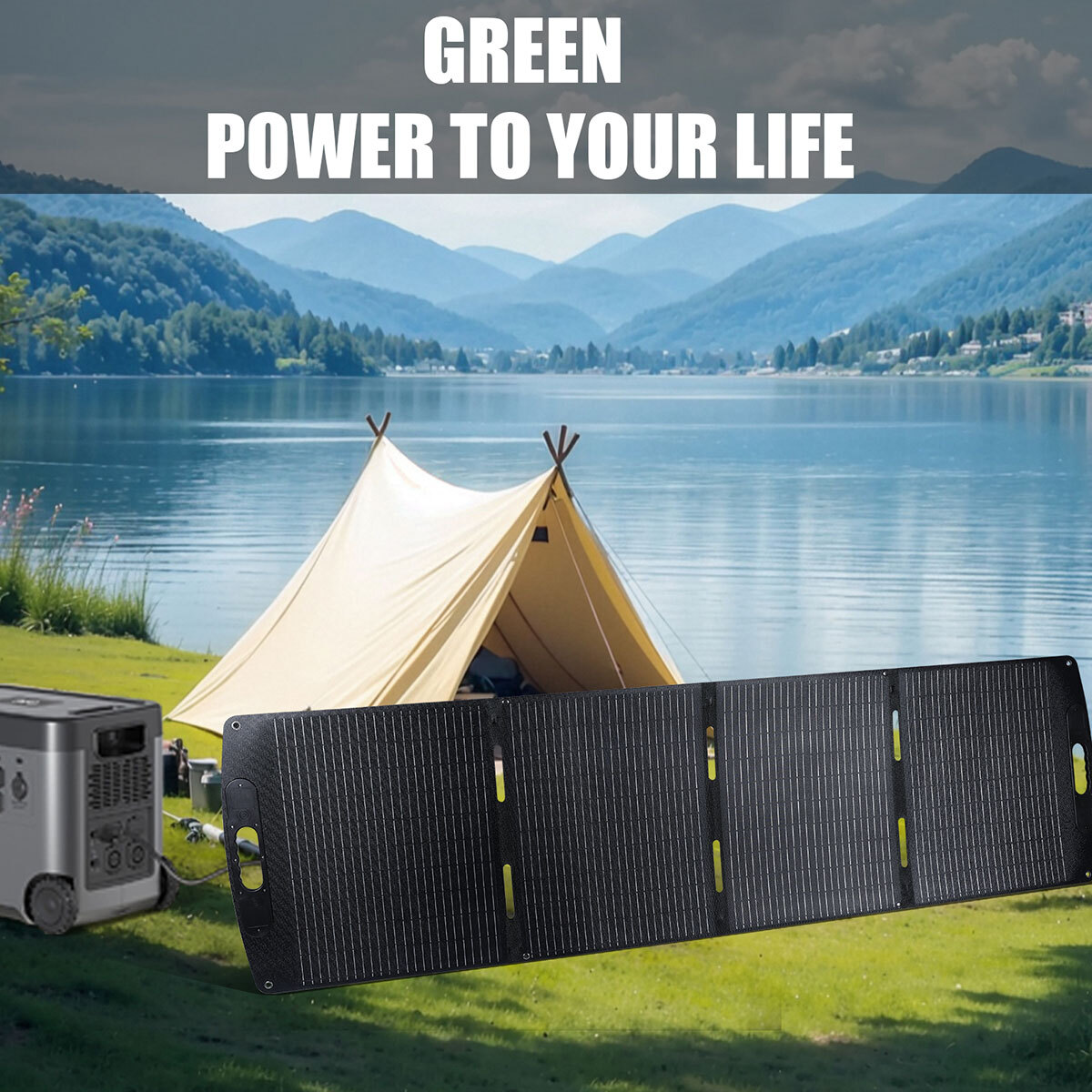 200W Portable Foldable Solar Panel Kit Solar Charger for Rv Camping Home