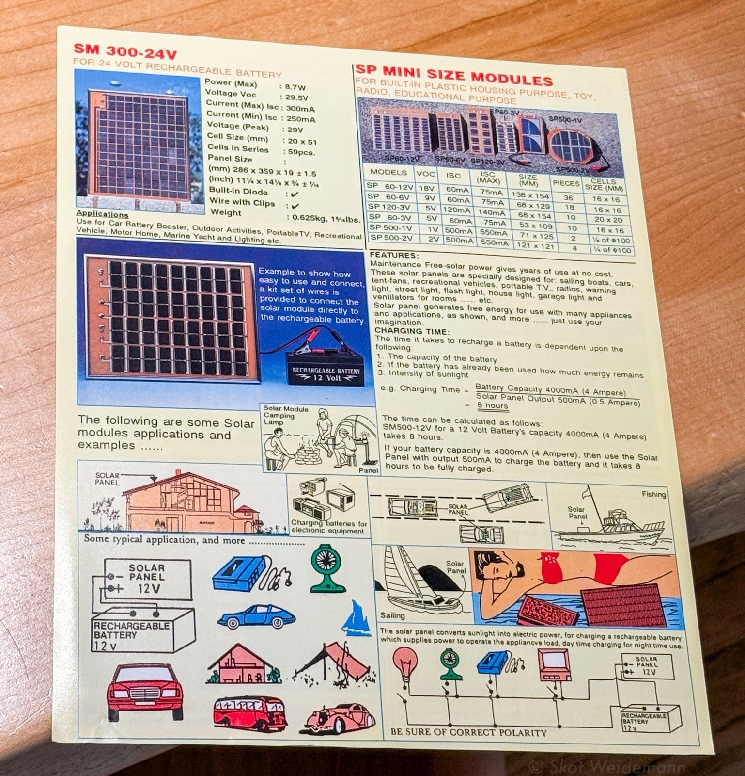 Solar Panel (Vintage China,’80?) SM250-12V, 200 Ma 16V Max, 23.8 x 29.2 x 1.7 cm