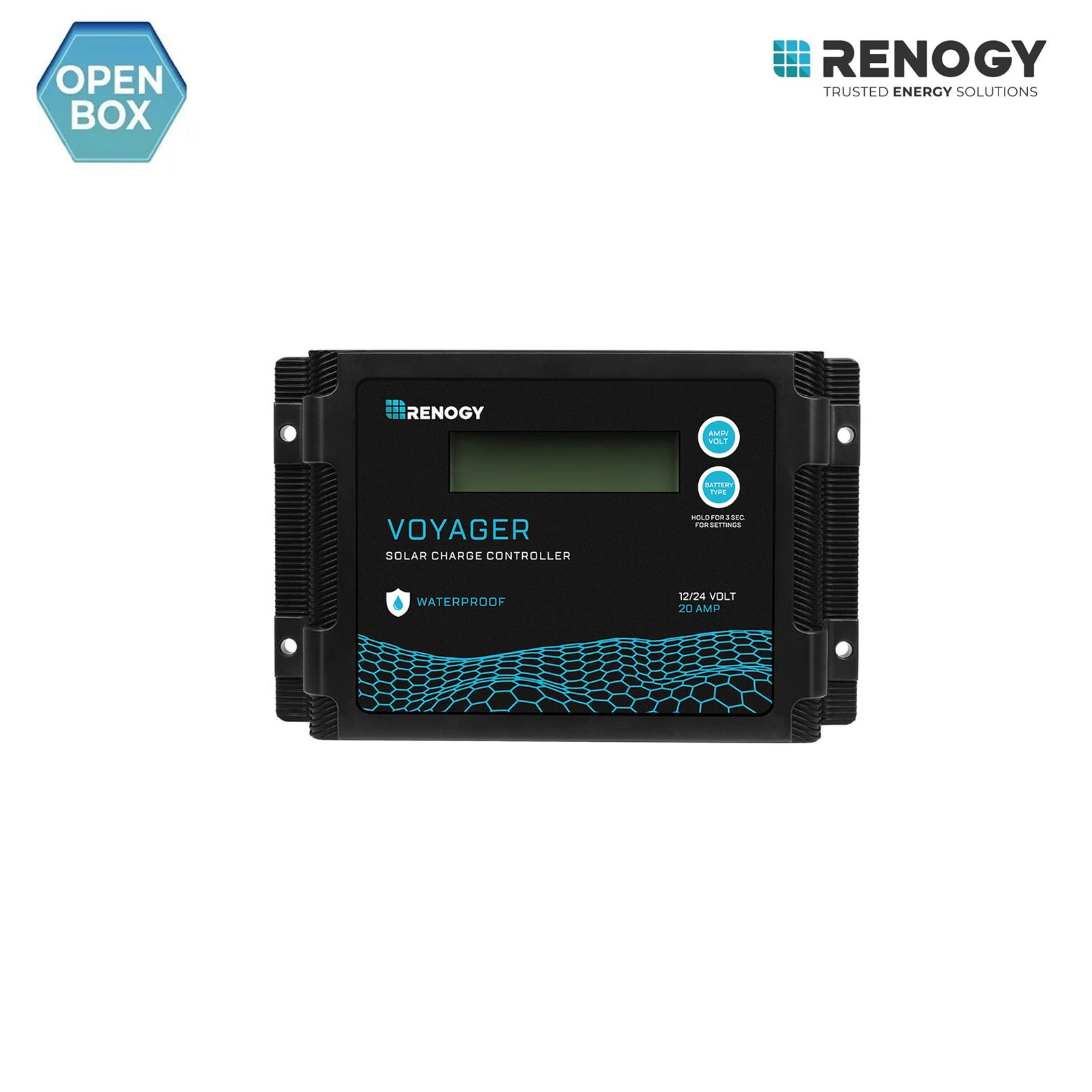 Renogy New Edition Voyager 20A PWM Waterproof Solar Charge Controller Open Box