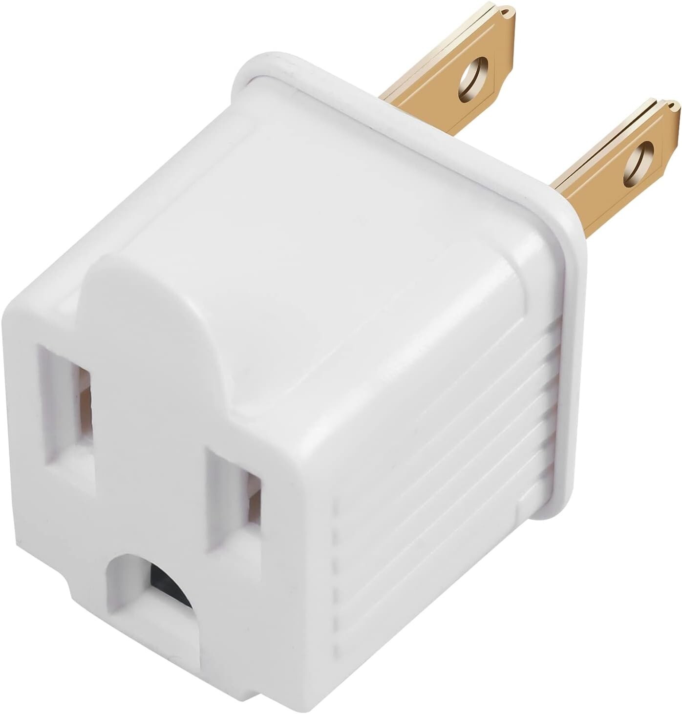 Grounded Adapter 3-Prong to 2-Prong Outlet Converter – 3 Pin to 2 Pin Plug So