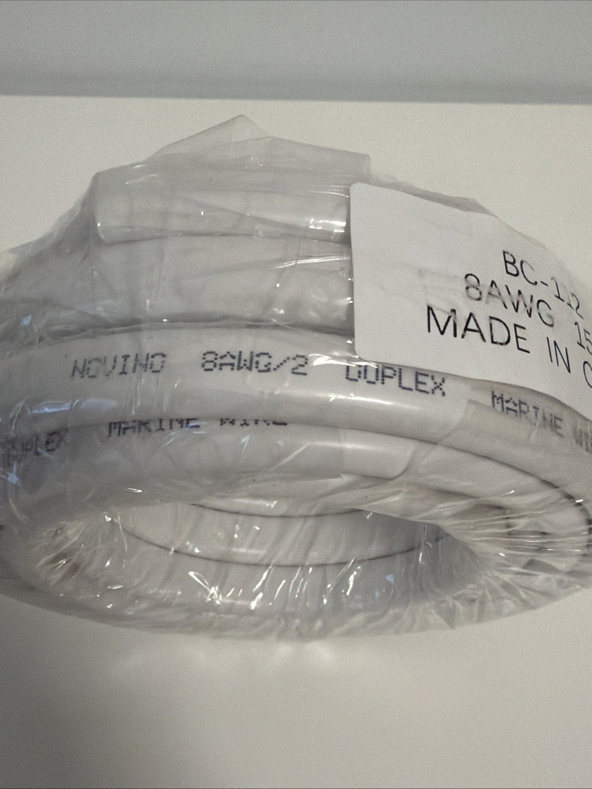 NEW Novino 8AWG/2 Duplex Marine Grade Wire 15ft PN: BC-112 – Tinned Copper RV