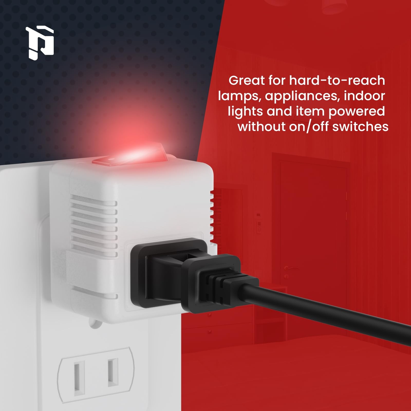 4 Pack 2-Prong Outlet Switch Single Plug On Off Toggle 15A 125VAC White