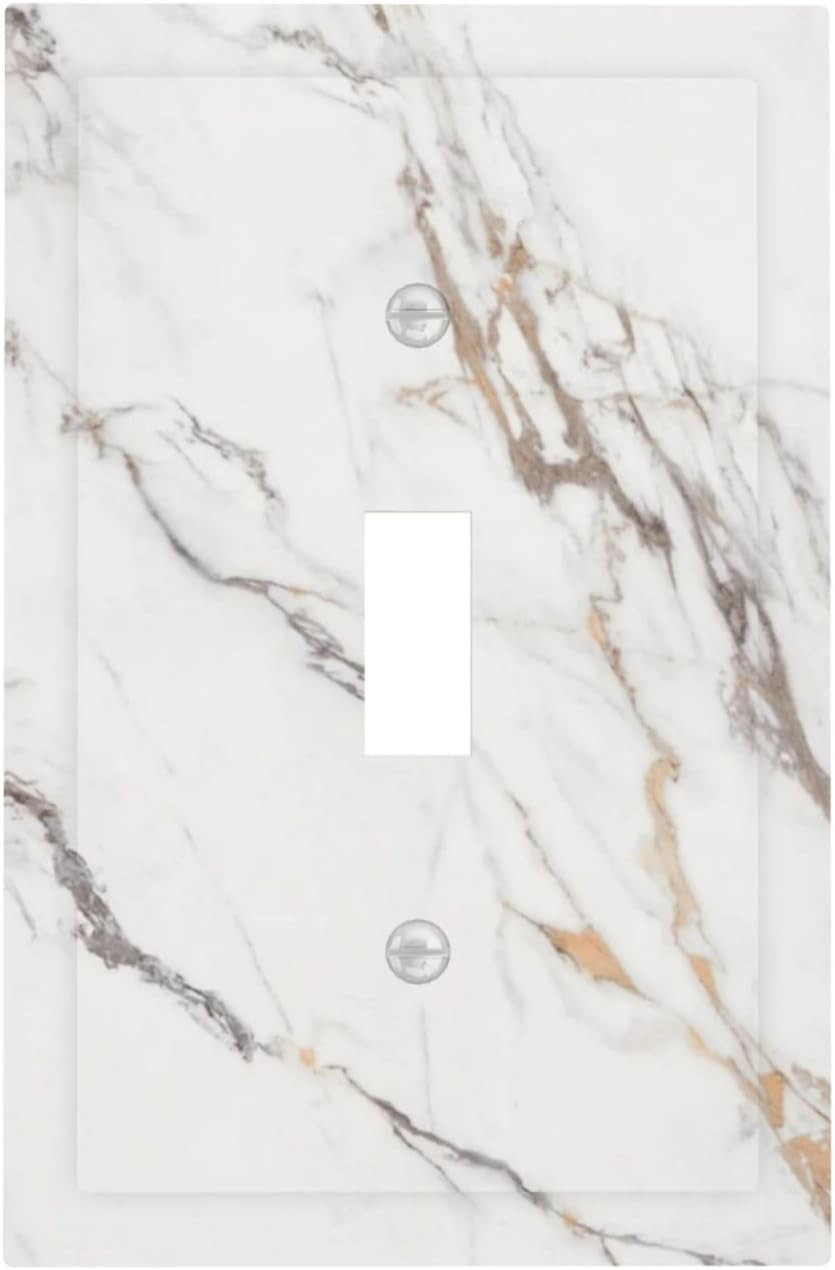 Light Switch Cover Plate Pink Gold Fluid Marble Luxury Abstract 1 Gang Wall Plat