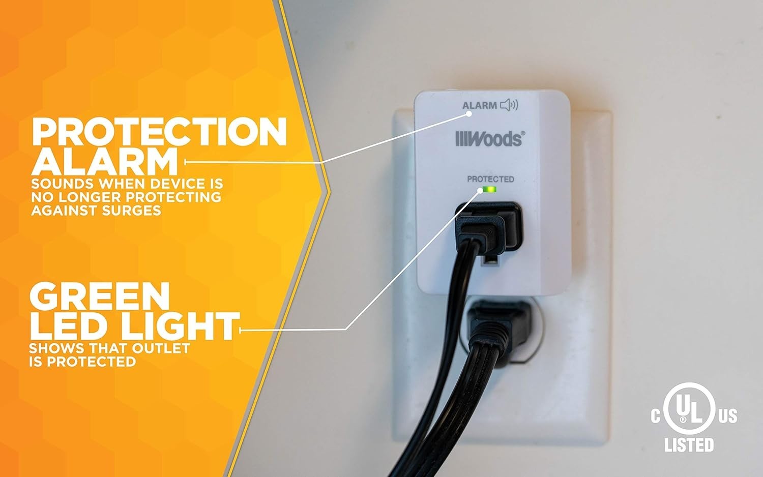 Southwire Surge Protector with 1080J Protection – 1 Outlet, Slim White Design