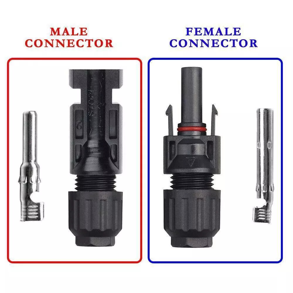 10/20/50/100/400 Pairs Male Female Solar Cable Connectors For DIY Solar Panel US