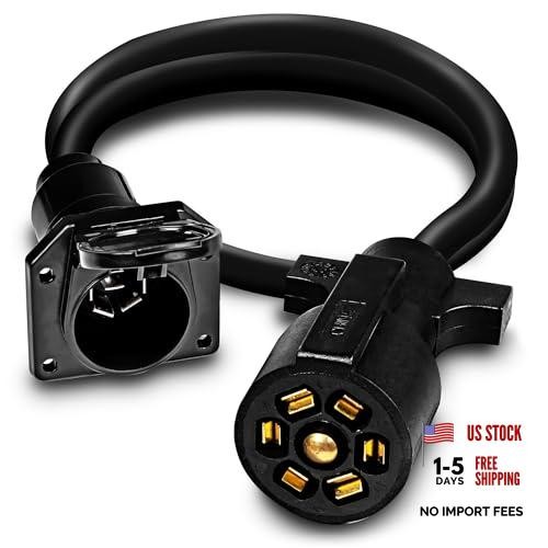 True Mods 3ft 7-Way Trailer Plug Wiring Harness [7-Pin Trailer Cord 3 ft