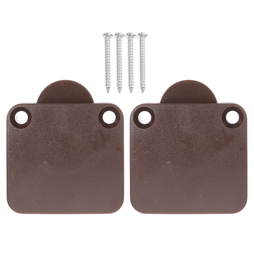 2Pcs Durable Door Switch for Cabinet Light on Off Coffee ABS Copper