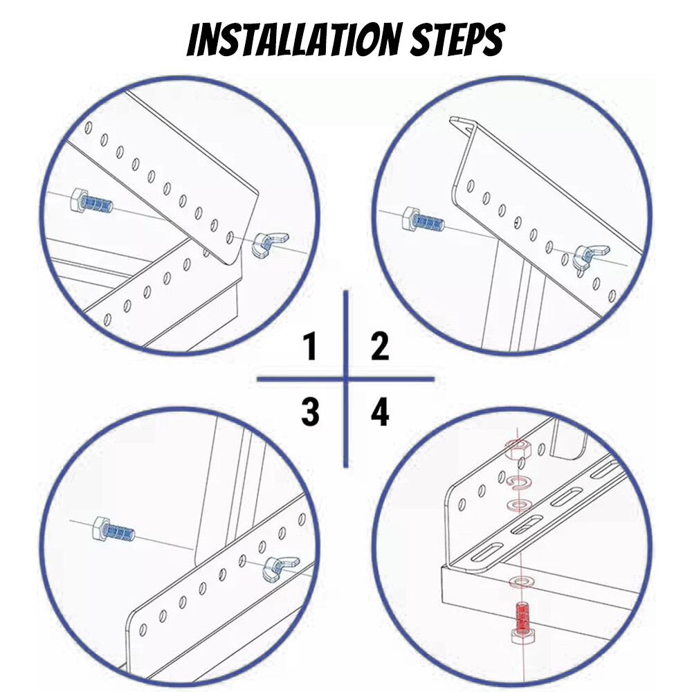2-8PCS Solar Panel Adjustable RV Tilt Mounting Rack Bracket Rooftop Flat Surface