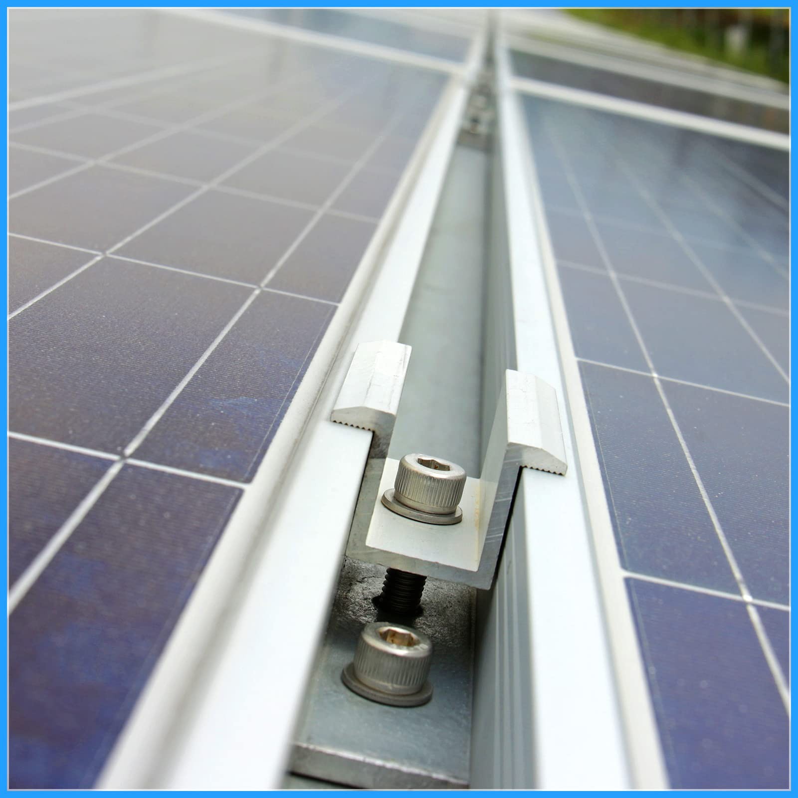 Zhengmy 48 Pack Solar Panel Mid Clamps 1.06 Inch Bracket Silver