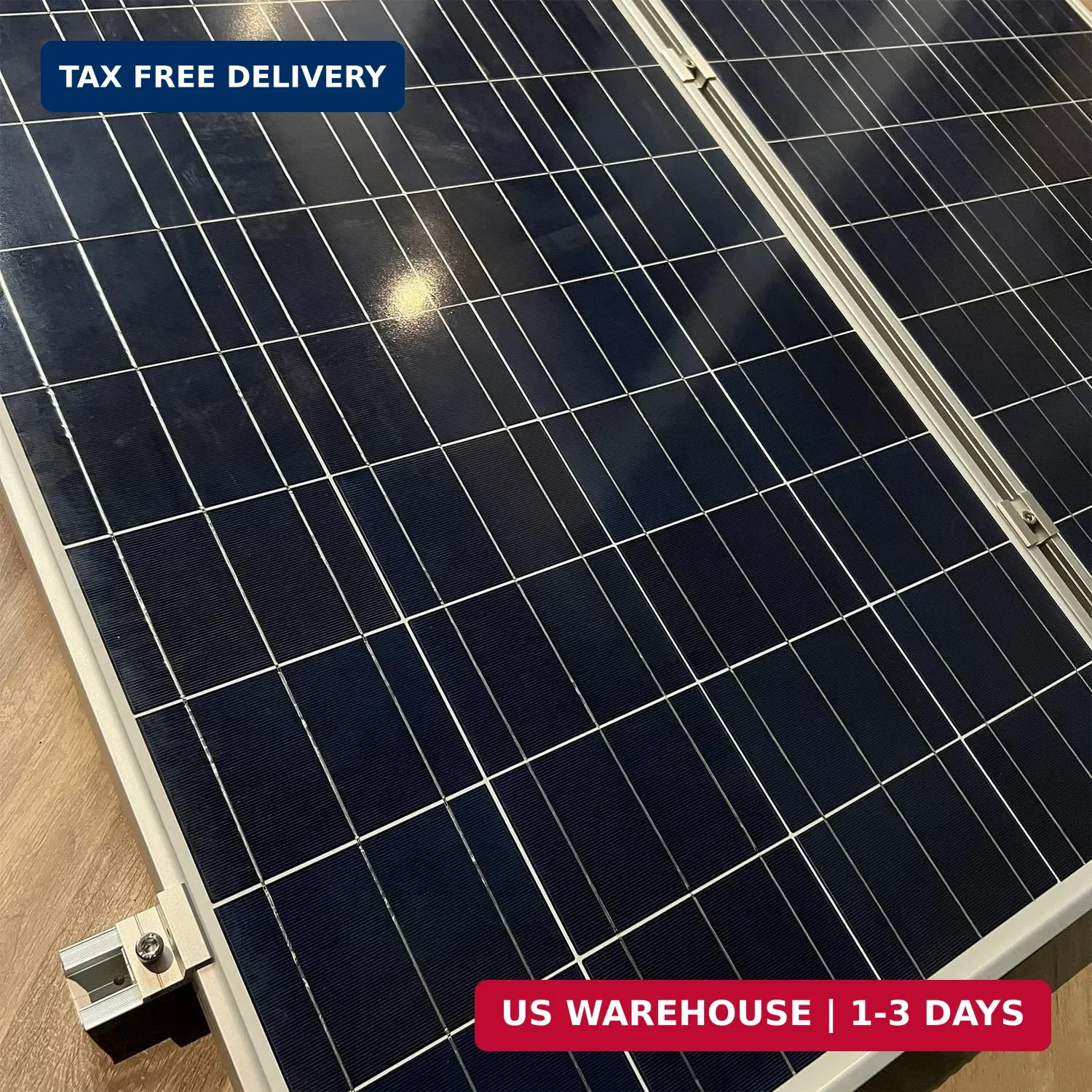 Solar Panel Mounting Brackets in A Row Assembly | for Panel Thickness 1.18″-1.38