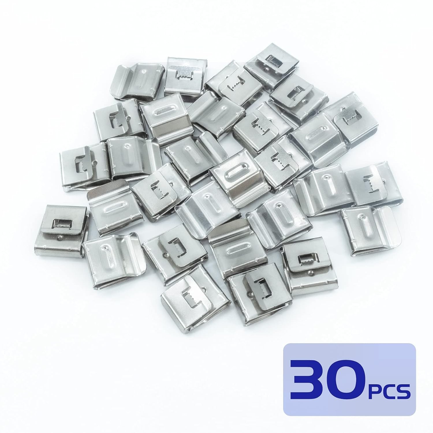 30-Pcs Solar Cable Clips – Corrosion Resistant Stainless Steel Clamps