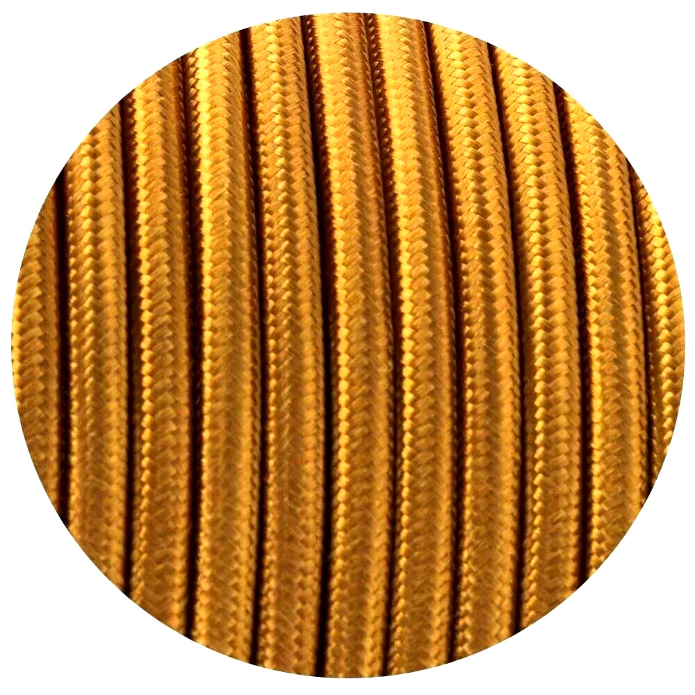 1M Fabric Covered Round Electrical Wire 3 Core 18 Gauge Vintage Style Cable