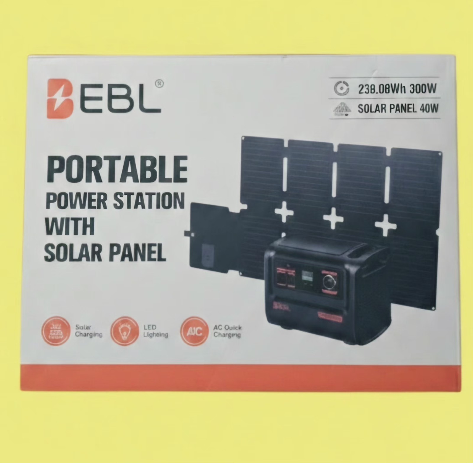 EBL Portable Powerstation With Solar Panel