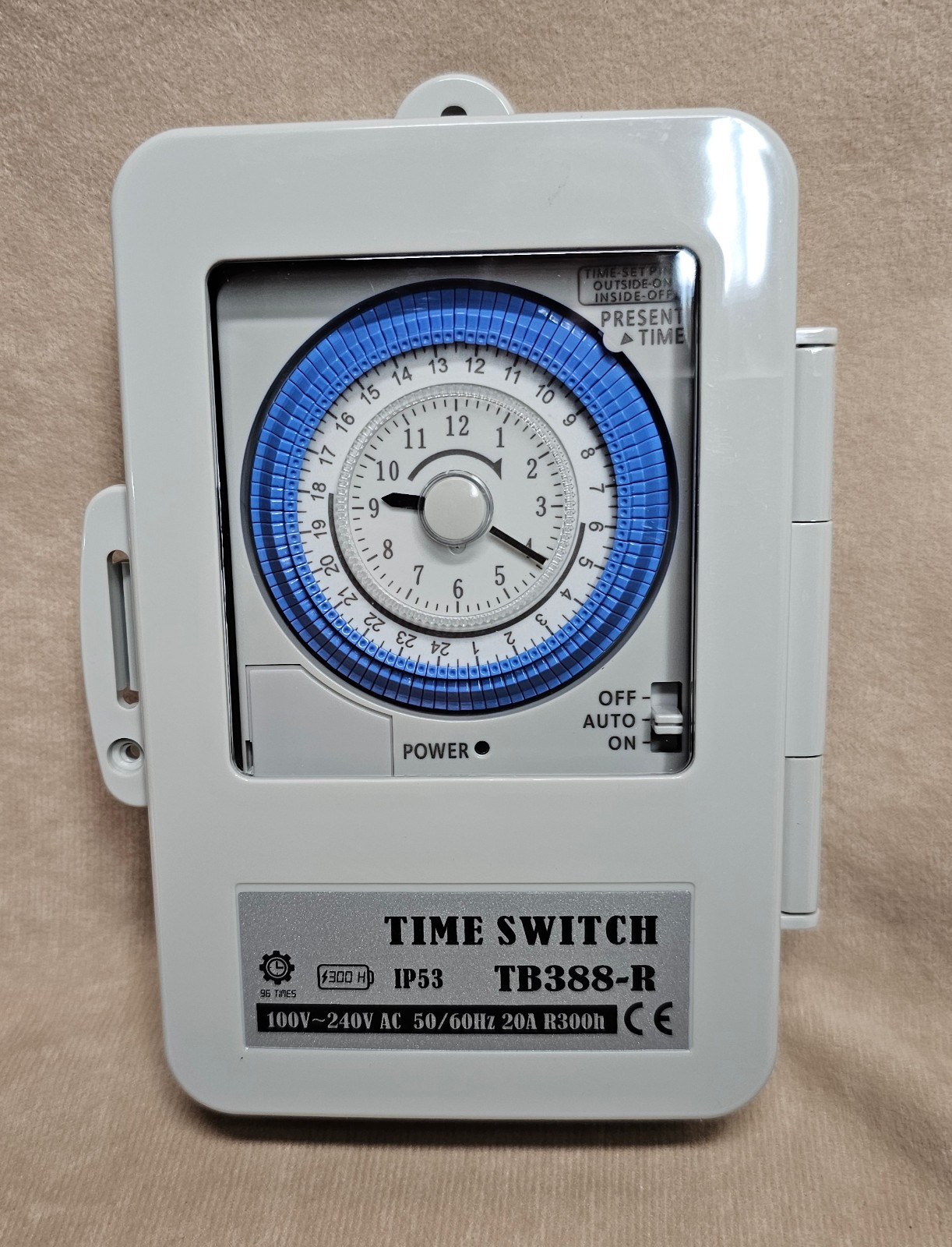 MECHANICAL 24 HOUR TIMER SWITCH 100-240V 60HZ 20A NEW