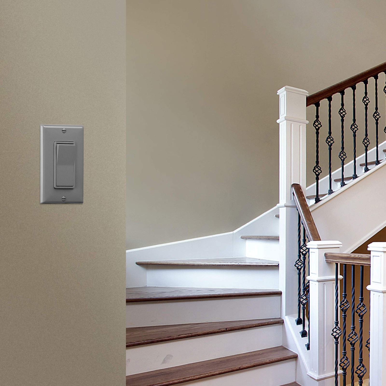 Enerlites 3-Way Decorator Paddle Rocker Light Switch Single Pole Or Three Way 3