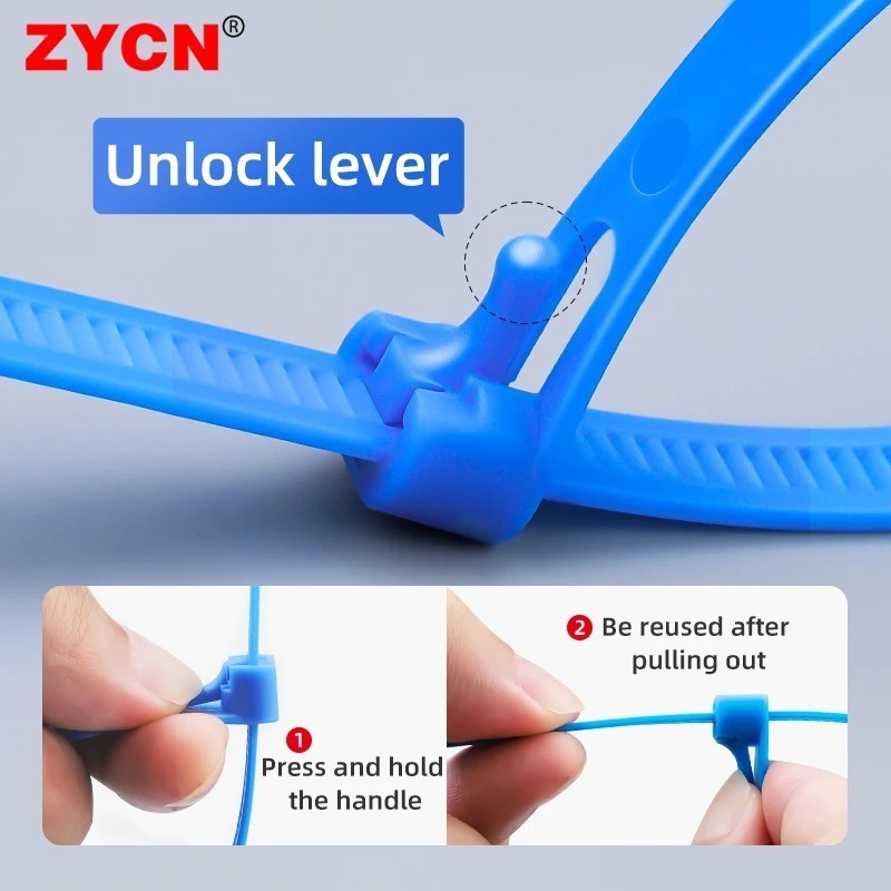 Reusable Cable Zip Ties 20PCS Releasable Nylon Wire Organizer Straps