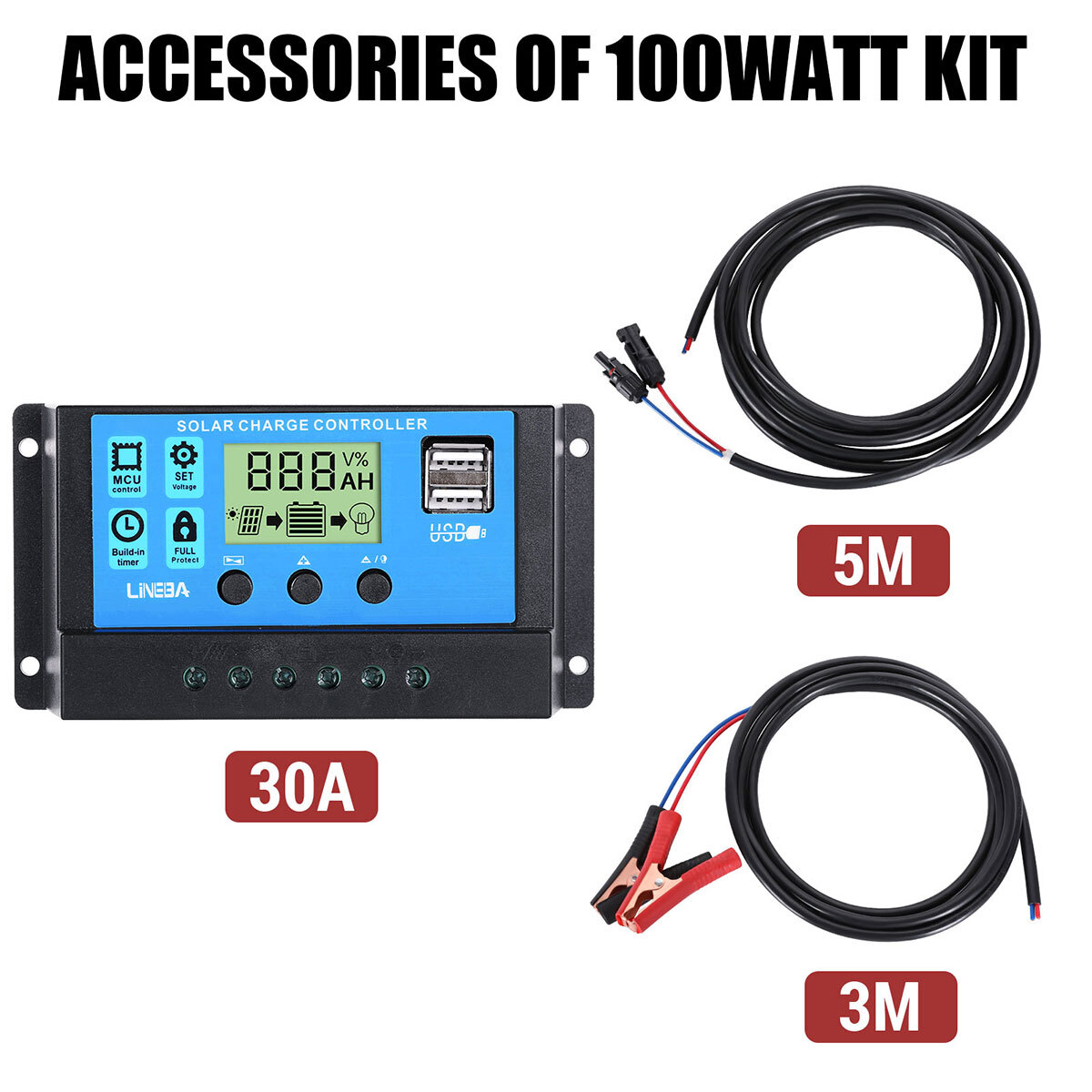 5000W Inverter with Solar Panel Kit & Controller 12V Off Grid For Home Camper RV