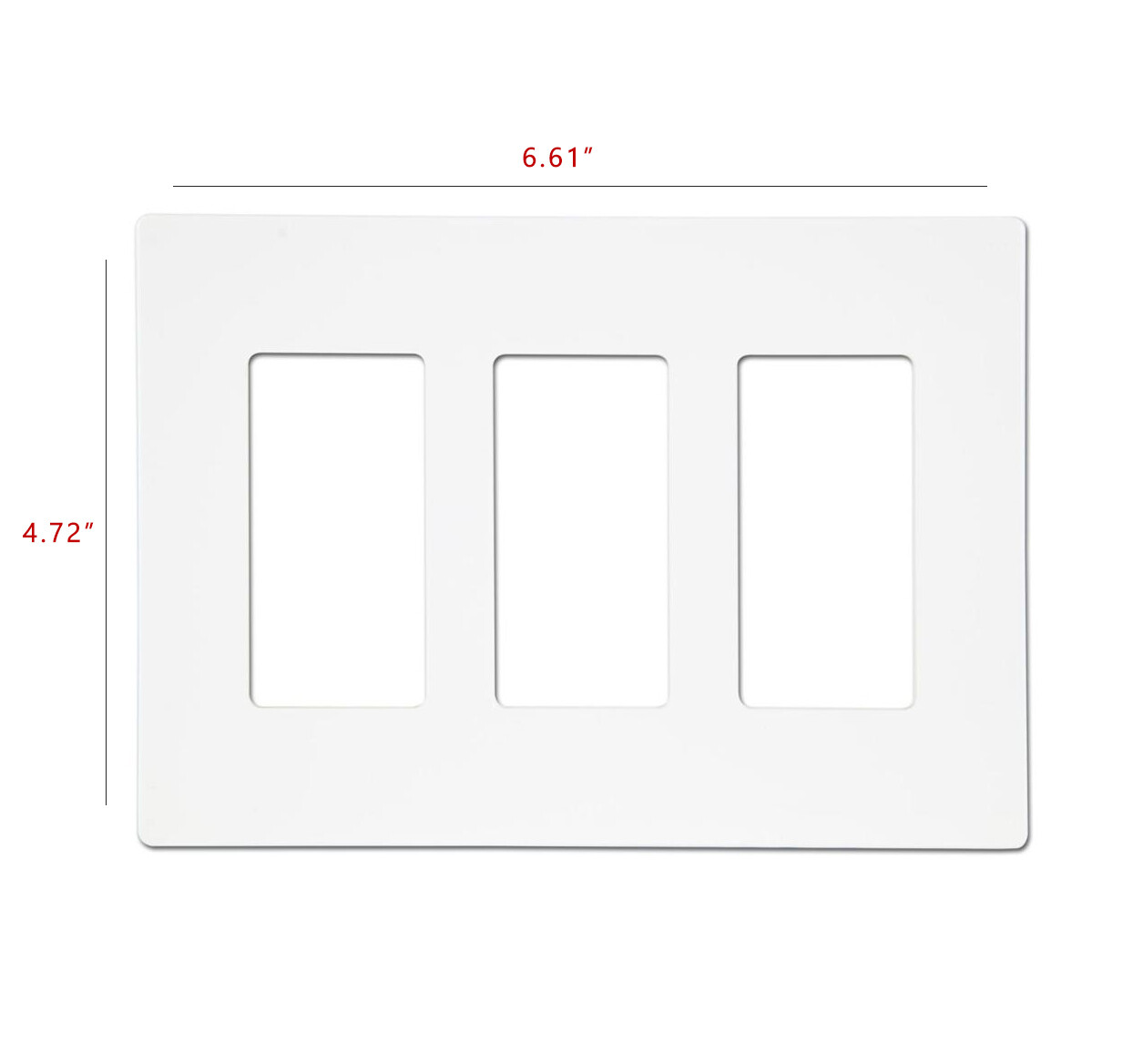 Screwless Decora Wall Switch Cover Plate / Outlet Cover – 1-5 Gang UL Listed
