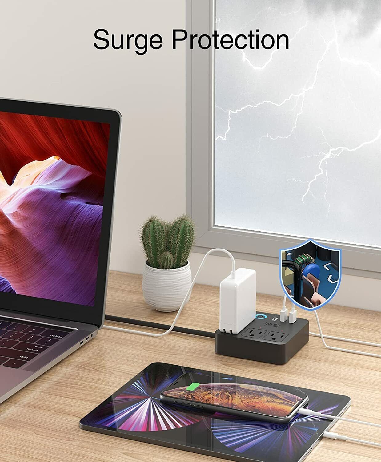 GOSUND SMART POWER STRIP PLUG 3 USB 3 CHARGING PORT WORK WITH ALEXA GOOGLE HOME