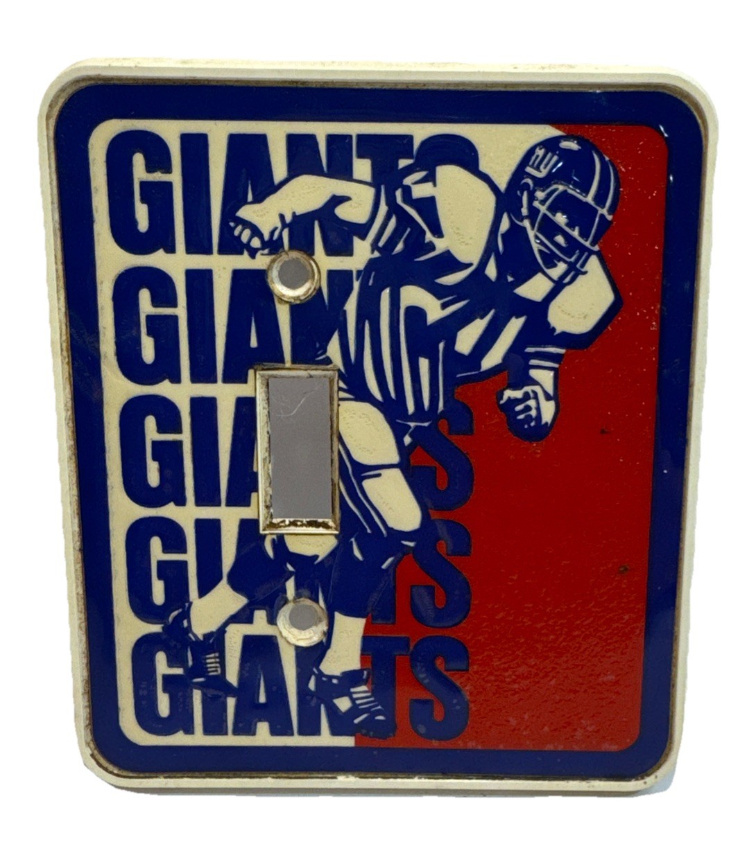 vintage 1973 New York Giants light switch plate cover NFL properties Inc