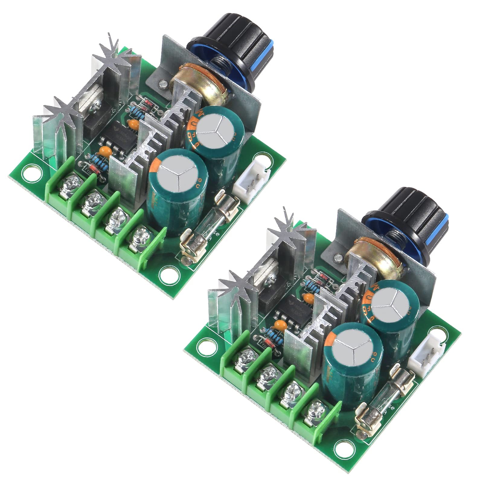 AEDIKO 2pcs 12V-40V 10A PWM DC Motor Speed Control Switch Controller Voltage…