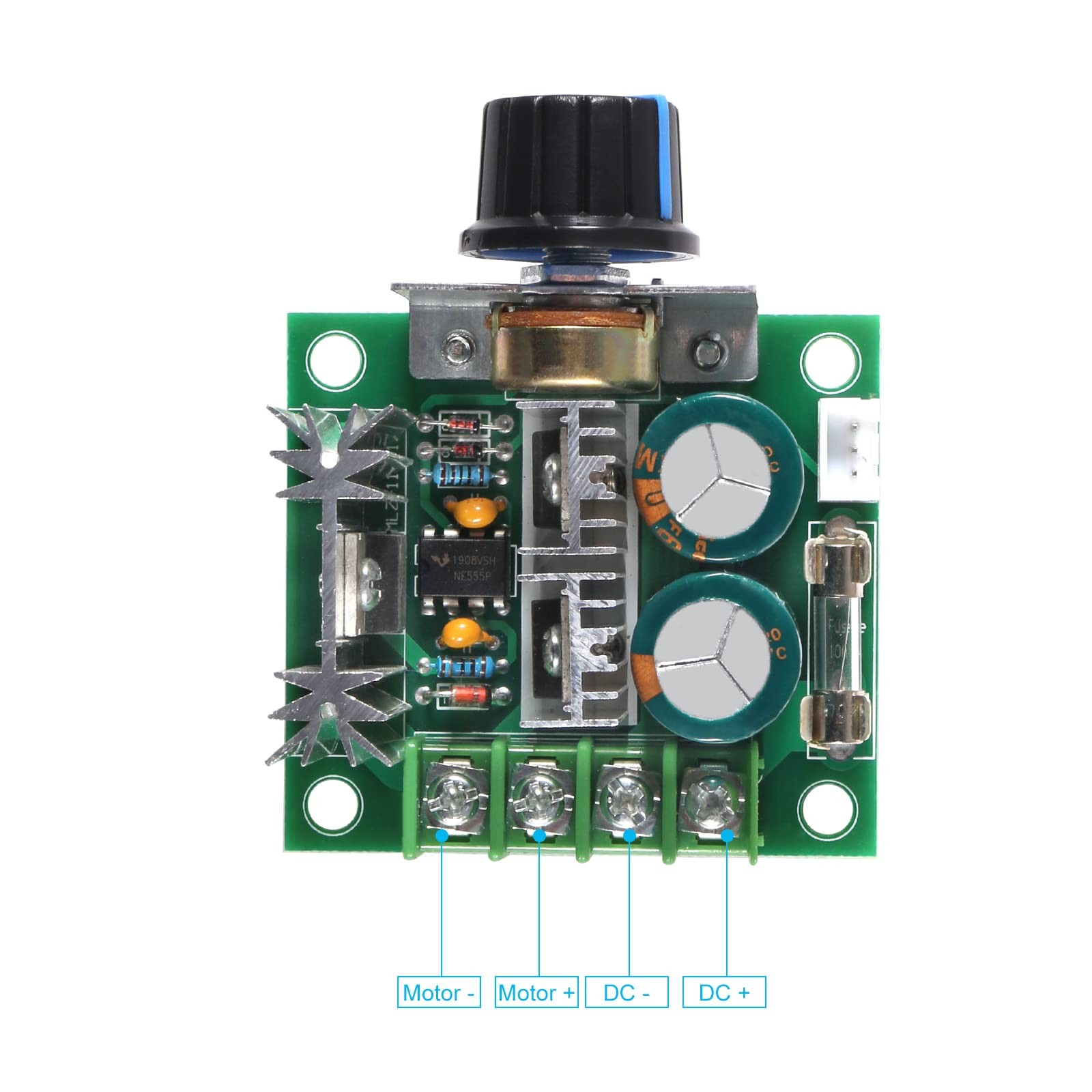 AEDIKO 2pcs 12V-40V 10A PWM DC Motor Speed Control Switch Controller Voltage…