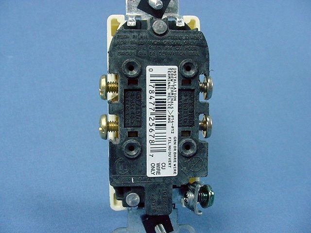 Leviton Almond Decora Straight Blade Receptacle Outlet 5-15R 15A Bulk 5325-SA