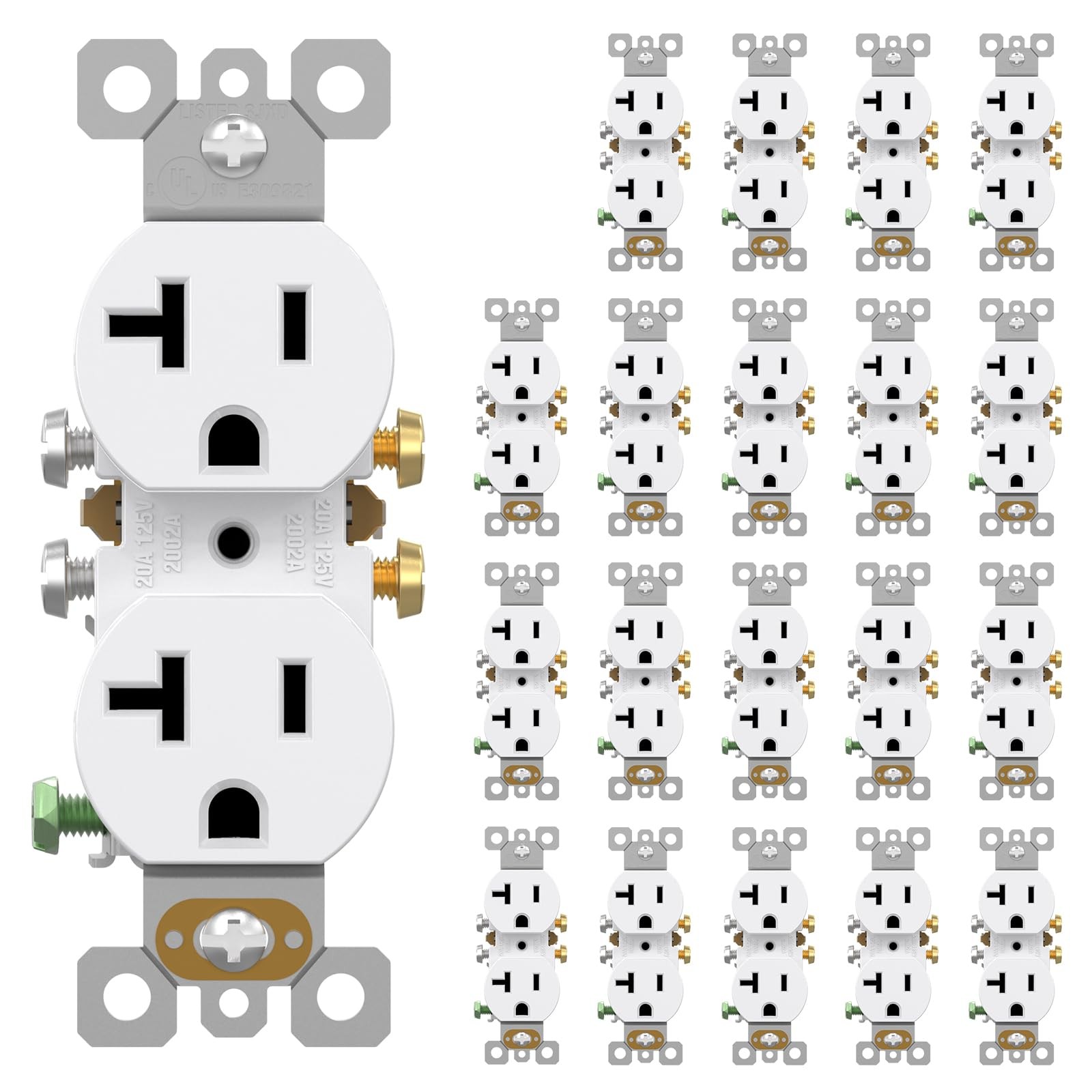 20 Amps Outlets Duplex Electrical Receptacle Outlets, Electrical Outlet, 20Am…