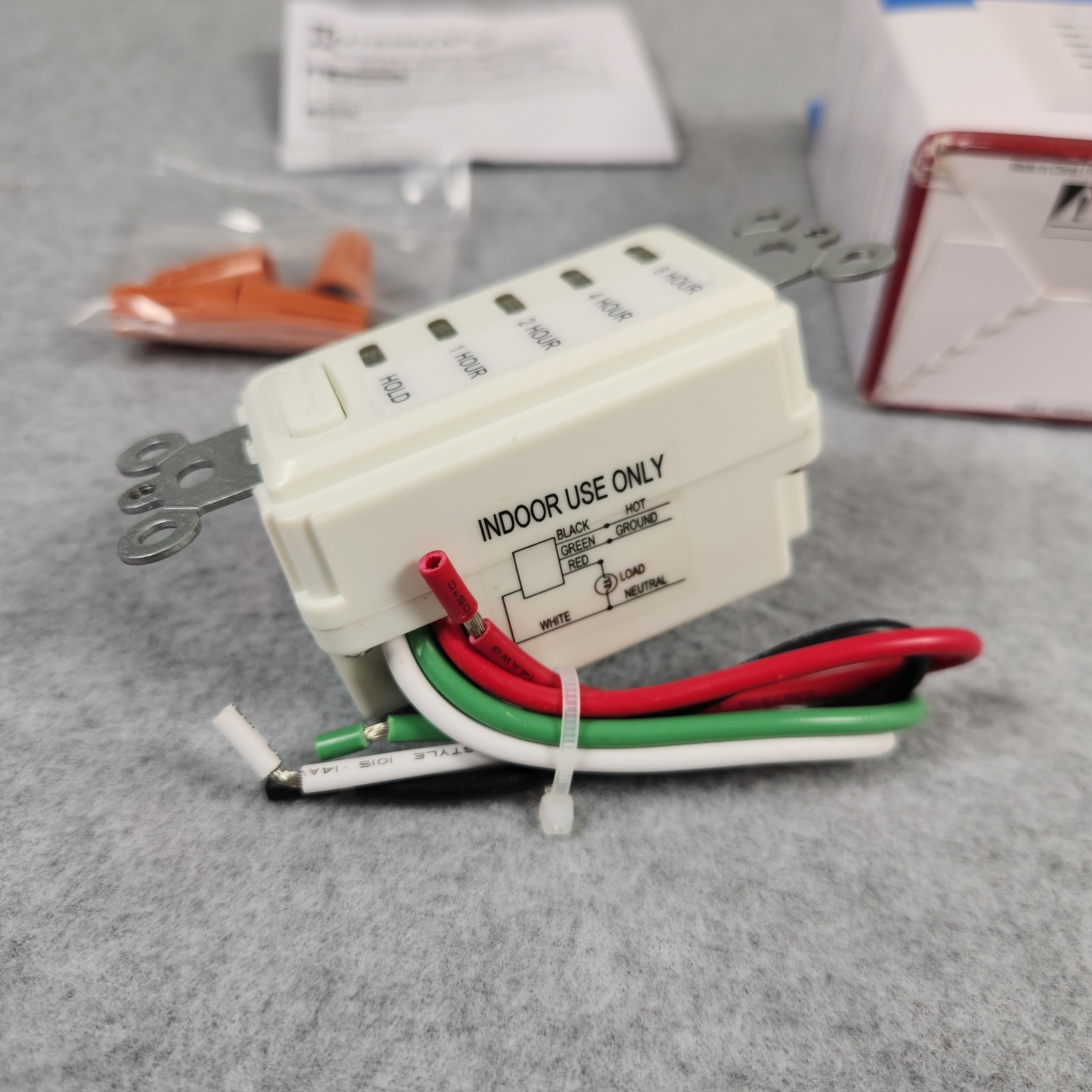 Intermatic EI220W-1 In-Wall Electronic Countdown Timer 1/2/4/8 Hour – Open Box