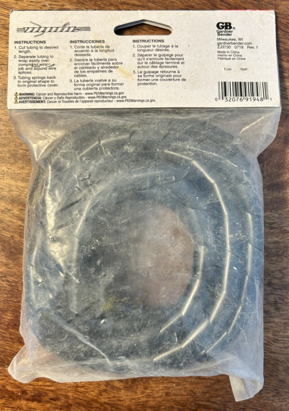 Gardner Bender One Package With 2 Pc.3.5-ft Spiral Wrap, Black 3/8”, 1/2” Dia.