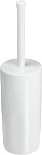 mDesign Slim Plastic Toilet Bowl Brush and Holder Set, Modern Compact Storage Or