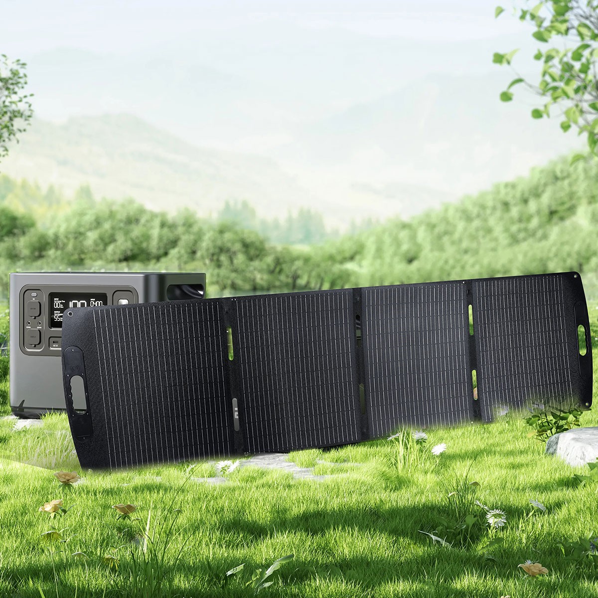 200W Foldable Mono Solar Panel Kit IP65 for Power Station Generator Power Outage