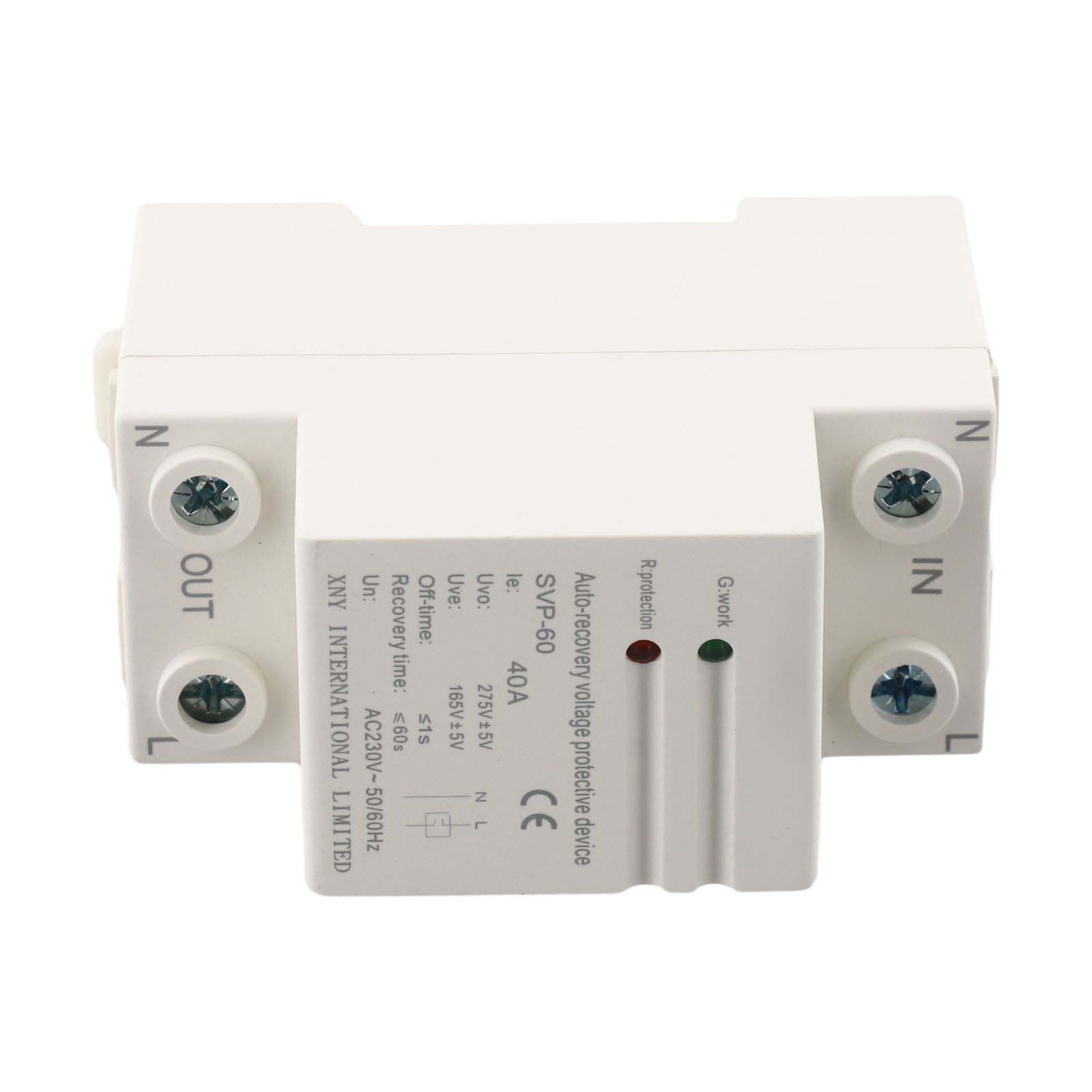 Residential Single Phase Voltage Current Protector Overvoltage Undervoltage