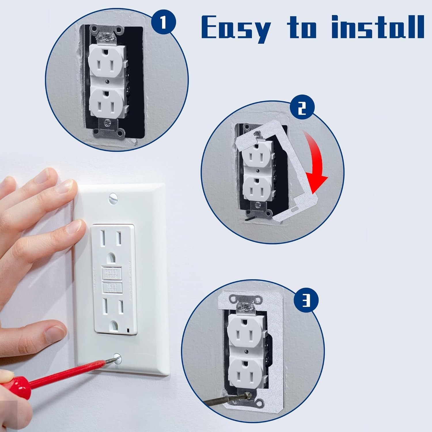 10 Pcs Wall Plate Spacer- Metal Flush Fit Device Leveling Plates- Receptacle …