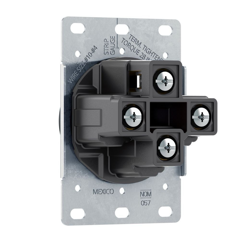 Eaton AH1257BK-F Flush Mount Receptacle – 30 Amp – 125/250 VAC – NEMA 14-30R