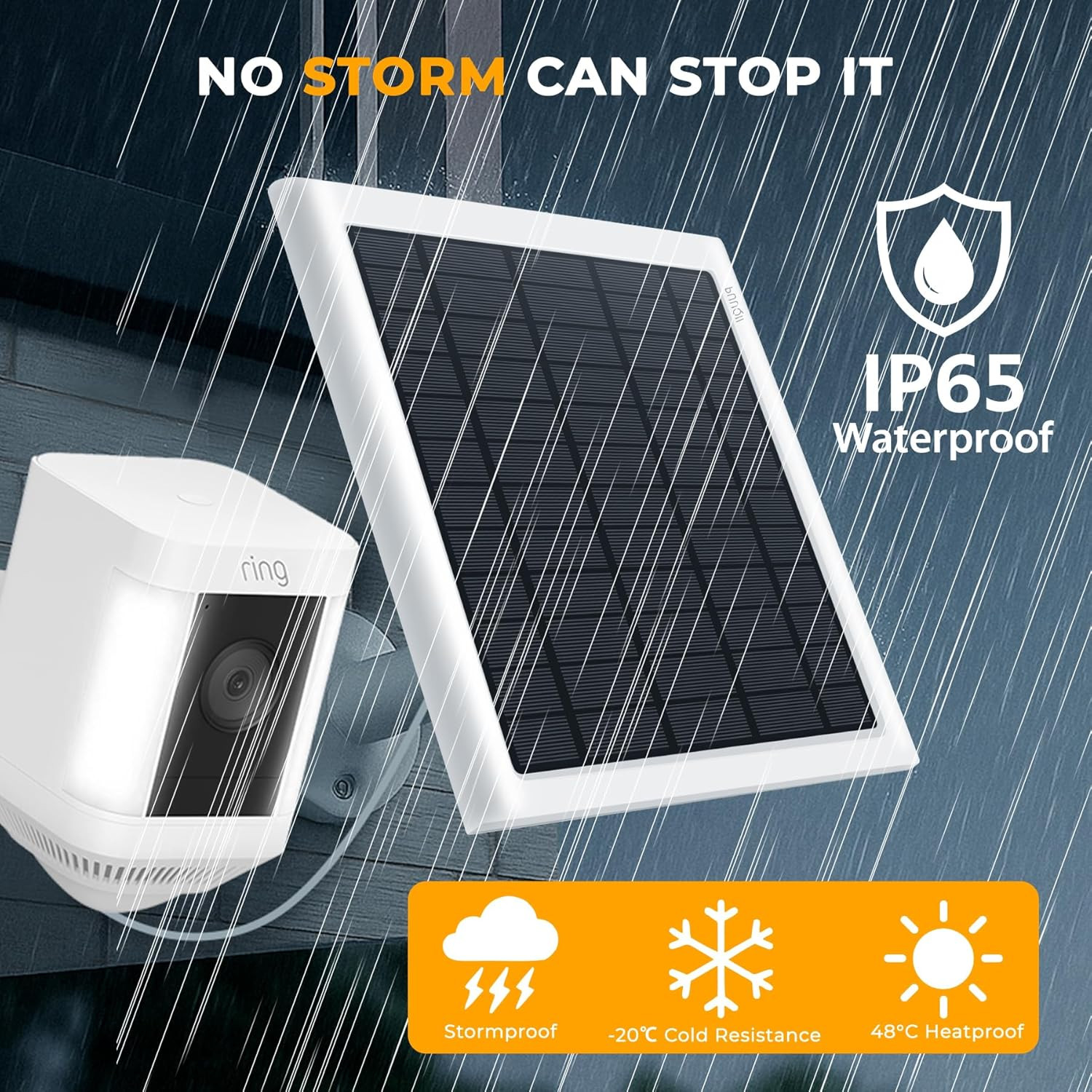 8W Solar Panel for Ring Camera, 3-Pack Solar Panel Charger Compatible with Ring