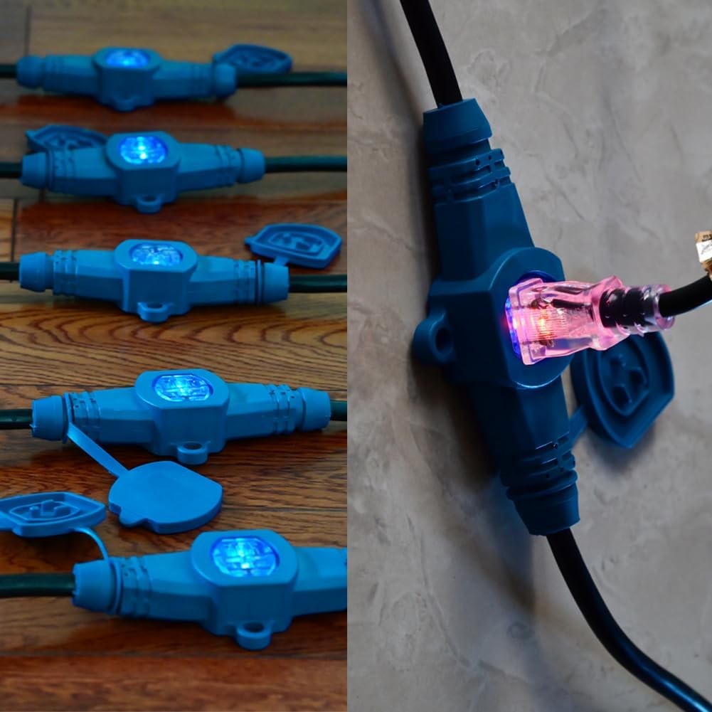 50 Feet Multi Outlet Extension Cord 12 Gauge,7 Nema 5-15R Evenly Spaced Outlets