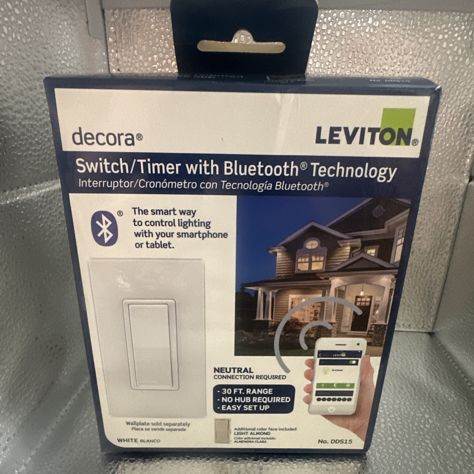 Leviton Decora Bluetooth App-Control Switch/Timer White 120/277VAC DDS15