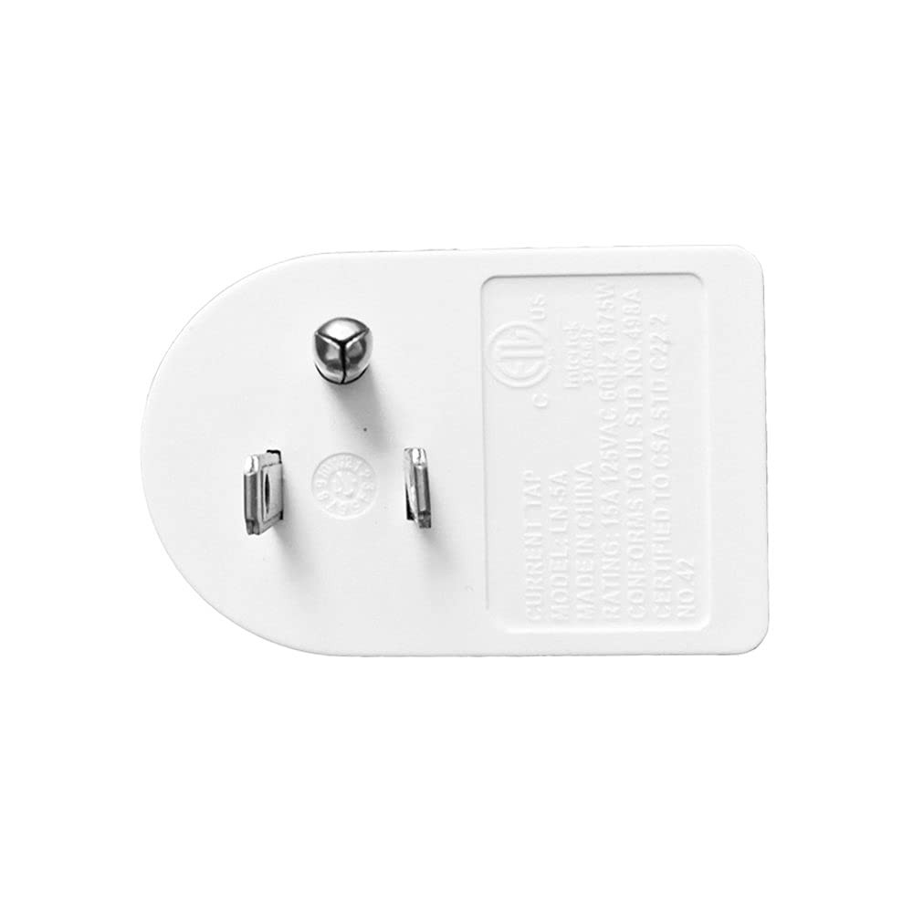 Oviitech 2 Pack Grounded Outlet Wall Tap Adapter with On/Off Power Switch，Sin…