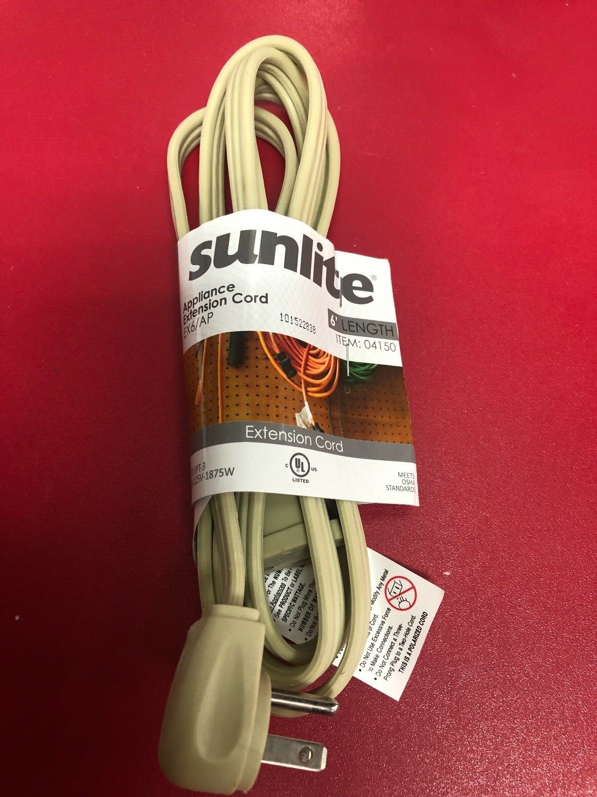 Sunlite Extension Cord 6 Foot 04150