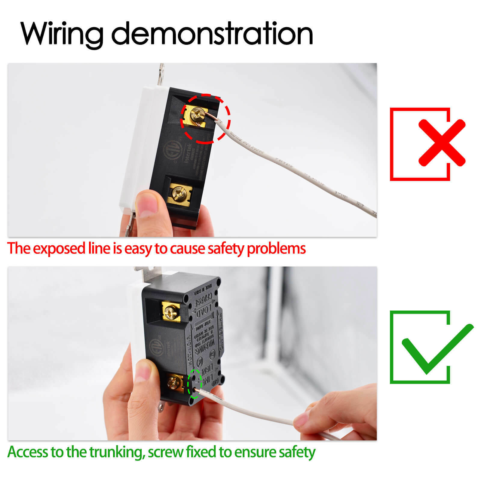 15A/20A GFCI Duplex Outlet with LED Indicator Non-Tamper Resistant ETL Listed