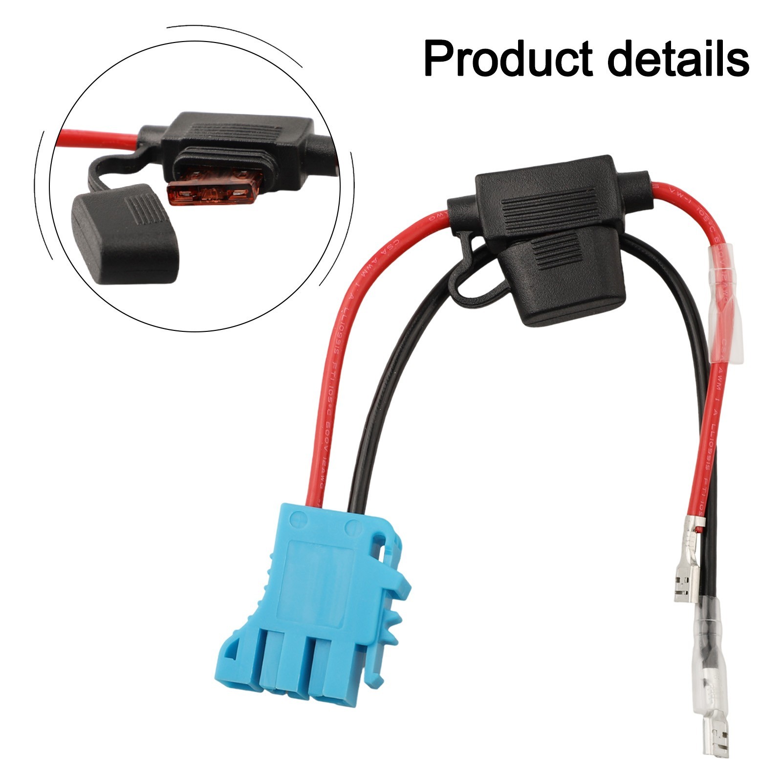 Quality ABS Plastic 12AWG Wiring Harness Connector for Peg Perego 12V Battery