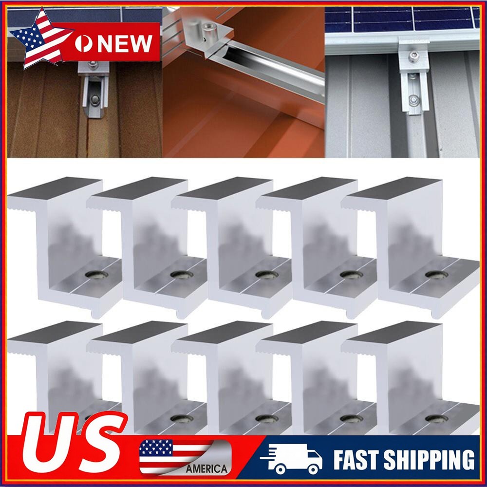 10X Solar Panel End Clamp End Clamp High C-orrosion Resistance Strong Toughness⇓