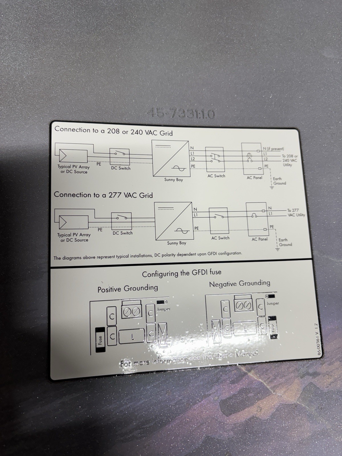 SMA Sunny Boy SB 7000US Solar Grid Tie Inverter