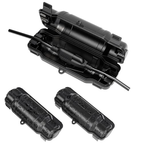 Outdoor Extension Cord Safety Cover with Waterproof Seal IP54 3 Pack Black