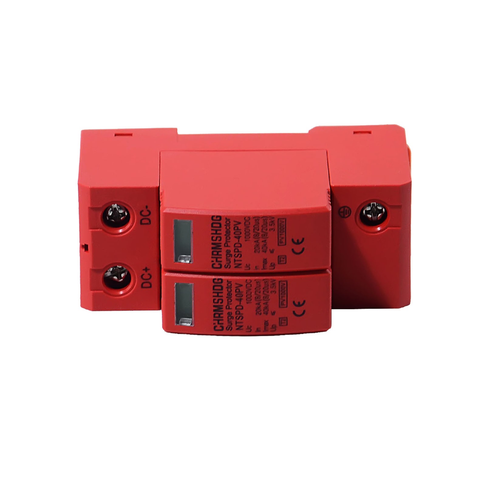2P 40KA Voltage Surge Protector DC 600V/1000V Solar PV Lightning Arrester SPD