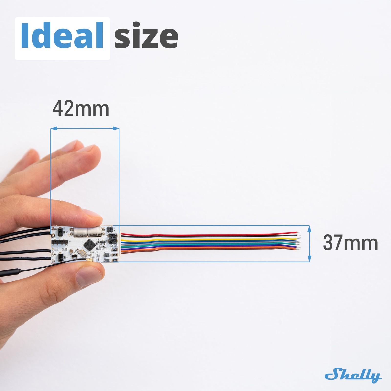 Shelly Plus Uni | Smart Wi-Fi and Bluetooth Operated Module with Dry white