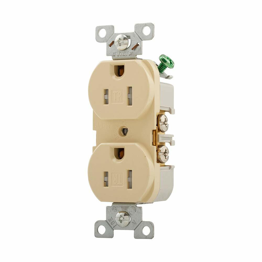 Cooper Wiring TRBR15V-BXSP Tr 15A Comm Duplex Receptacle Ivory NEW