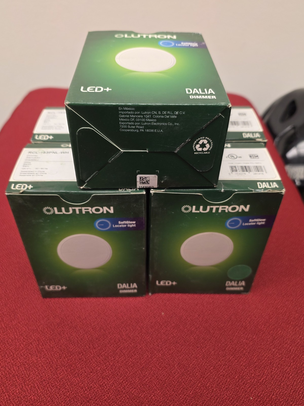 5X Lutron RCL-153PNL DALIA LED+ Softglow Locator Light Dimmer White New
