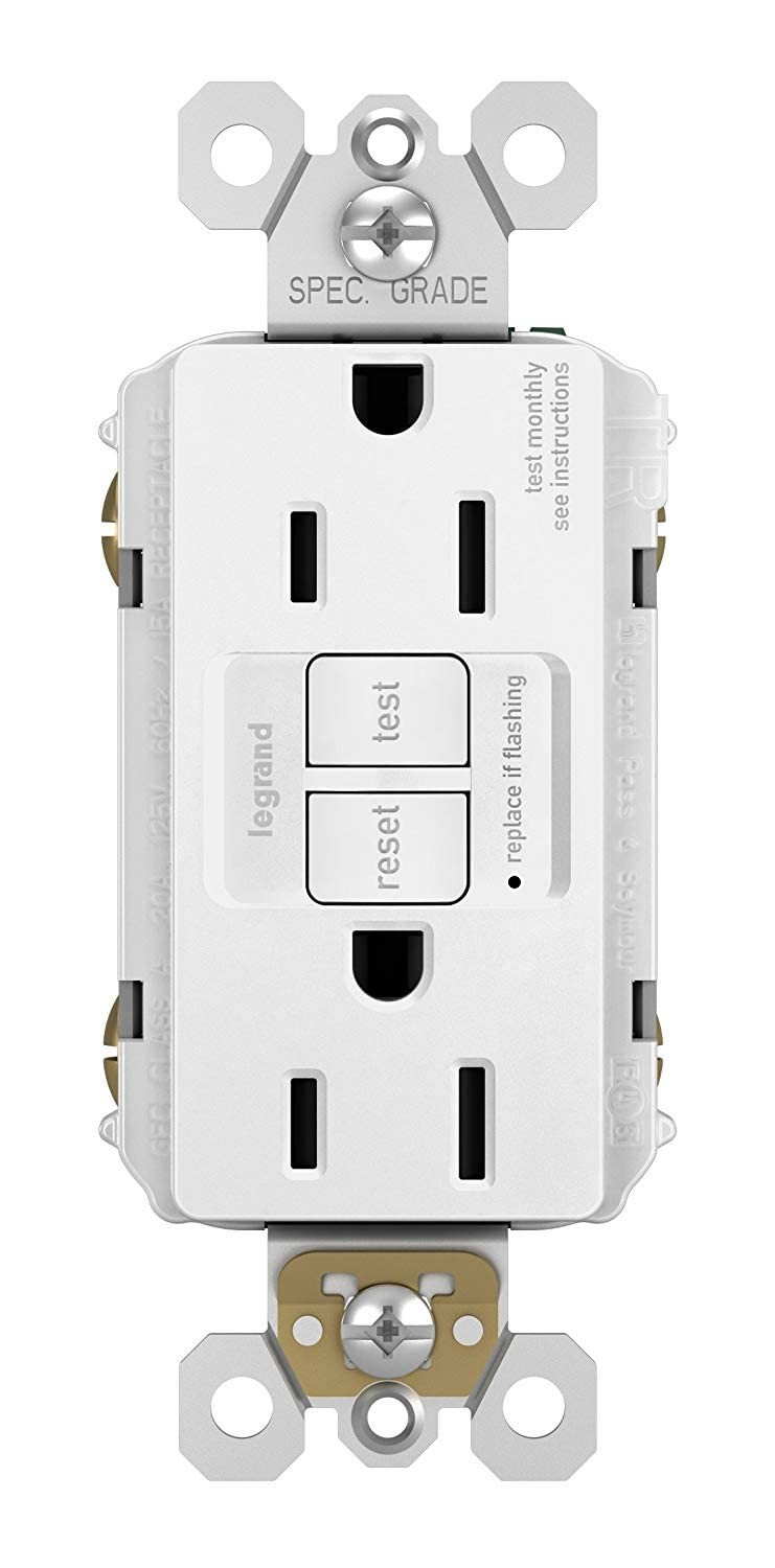 Legrand radiant Self-Test GFCI Outlet, 15 Amp, Safe for Kids, Tamper Resistant O